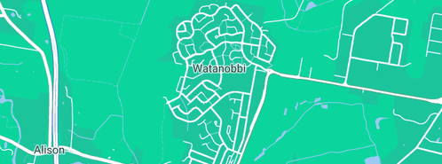 Map showing the location of Shelfs Stone Masonry in Watanobbi, NSW 2259