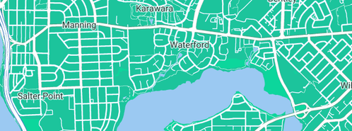 Map showing the location of Kd Micro Software in Waterford, WA 6152