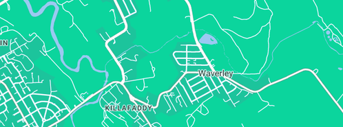 Map showing the location of Cyclad Buildings in Waverley, TAS 7250