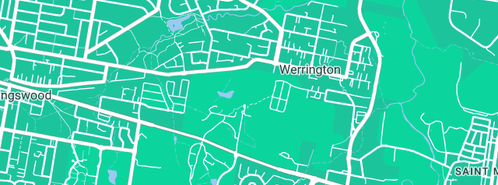 Map showing the location of CoolBright Australia in Werrington, NSW 2747