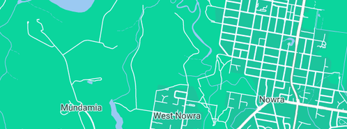 Map showing the location of Whispering Images in West Nowra, NSW 2541