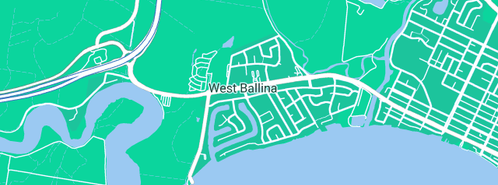 Map showing the location of Richmond Sand, Gravel & Landscaping in West Ballina, NSW 2478