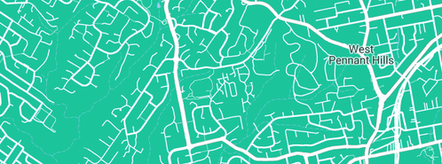 Map showing the location of Real Focus Property Matrix in West Pennant Hills, NSW 2125