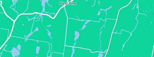 Map showing the location of squaSh centre in West Pine, TAS 7316