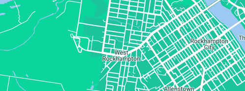 Map showing the location of Roadtest in West Rockhampton, QLD 4700