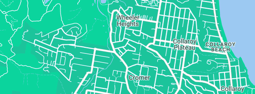 Map showing the location of Fernanda Cutrera Landscape & Garden Design in Wheeler Heights, NSW 2097