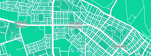 Map showing the location of Specialised Tyre & Rubber Repairers in Whyalla Playford, SA 5600