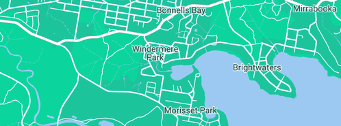 Map showing the location of S&M Services in Windermere Park, NSW 2264