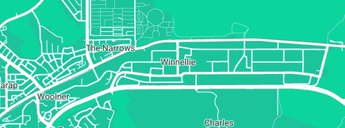 Map showing the location of Shed 4 car Detailing in Winnellie, NT 822