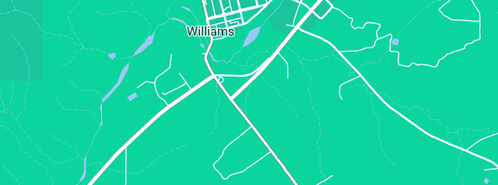Map showing the location of Gelfro Pty Ltd in Williams, WA 6391