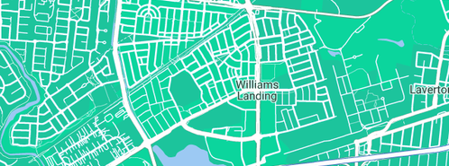 Map showing the location of Dinner Party Specialist Catering Co in Williams Landing, VIC 3027