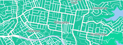 Map showing the location of Urban Aesthetics - Body Solutions in Willoughby, NSW 2068