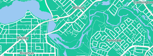 Map showing the location of Manu Marine (WA) Pty Ltd in Wilson, WA 6107