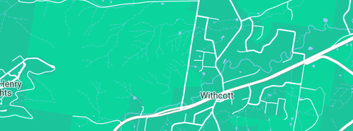 Map showing the location of Golden West Dog Training in Withcott, QLD 4352