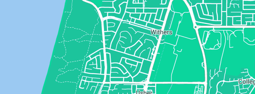 Map showing the location of Great Beginnings Bunbury in Withers, WA 6230