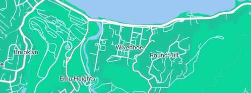 Map showing the location of Hunters Products (TAS) Pty Ltd in Wivenhoe, TAS 7320