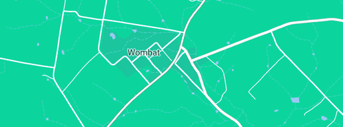 Map showing the location of Wombat Public School in Wombat, NSW 2587