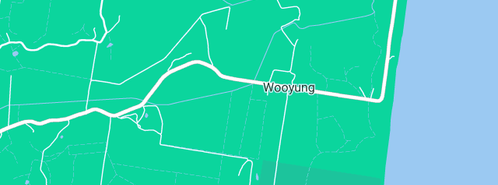 Map showing the location of Wooyung Nature Reserve in Wooyung, NSW 2483
