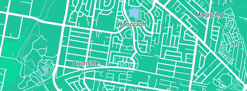 Map showing the location of Woodcroft Physical Culture Club in Woodcroft, NSW 2767
