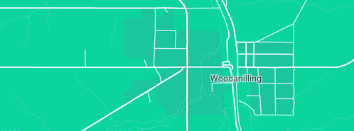 Map showing the location of Woodanilling Local Post Office in Woodanilling, WA 6316