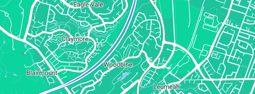 Map showing the location of Angail Office Solutions in Woodbine, NSW 2560