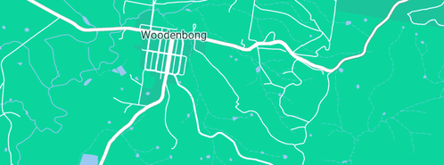 Map showing the location of Service Station Toilet Woodenbong in Woodenbong, NSW 2476