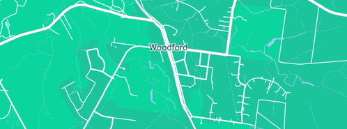 Map showing the location of Woodford Library in Woodford, QLD 4514
