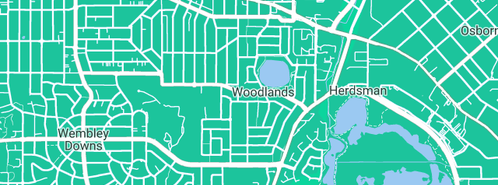 Map showing the location of Bell Accounting & Bookkeeping Services in Woodlands, WA 6018