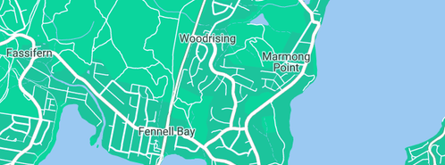 Map showing the location of Sossio Durazza Excavation in Woodrising, NSW 2284