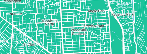 Map showing the location of Kropinski W T M A in Woodville Gardens, SA 5012