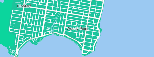 Map showing the location of KLM Waterproofing in Woody Point, QLD 4019