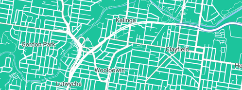 Map showing the location of Garden Paths Editing in Wooloowin, QLD 4030