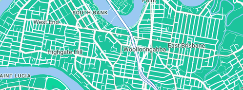 Map showing the location of Panther Data in Woolloongabba, QLD 4102
