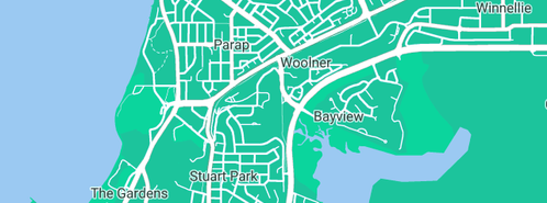 Map showing the location of Tyre Traders NT in Woolner, NT 820