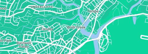 Map showing the location of Thornado in Wolli Creek, NSW 2205