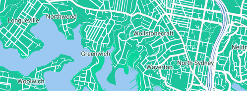 Map showing the location of AA3D in Wollstonecraft, NSW 2065