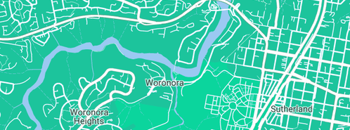 Map showing the location of Poolwater Technologies in Woronora, NSW 2232