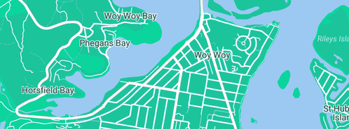 Map showing the location of Bingham Turnell Corah Geoffrey in Woy Woy, NSW 2256