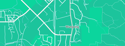 Map showing the location of Hunter's Lodge Restaurant in Wungong, WA 6112