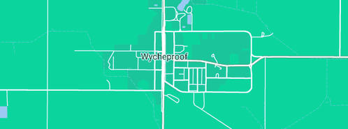 Map showing the location of RFCS Victoria-Mallee in Wycheproof, VIC 3527
