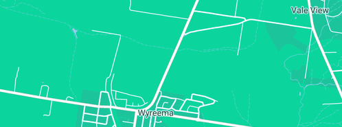 Map showing the location of Wyreema Community Hall in Wyreema, QLD 4352