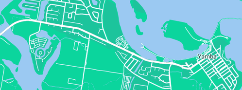 Map showing the location of Palm Lake Works Yamba in Yamba, NSW 2464