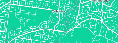 Map showing the location of V R Plumbing in Yallambie, VIC 3085