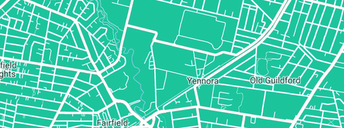 Map showing the location of Yennora Prestige Smash Repairs in Yennora, NSW 2161