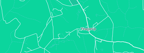 Map showing the location of Mudstone Spa Retreat in Yeagarup, WA 6260