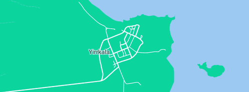 Map showing the location of Yirrkala Banana Farm in Yirrkala, NT 880