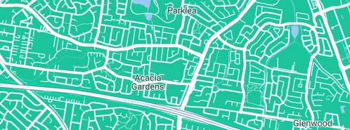 Map showing the location of Just Like Home Petcare in Acacia Gardens, NSW 2763