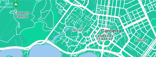 Map showing the location of Campus Bakery in Acton, ACT 2601