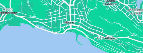 Map showing the location of Great Southern Loss Adjusters in Albany PO, WA 6332
