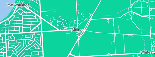 Map showing the location of Aldinga Bay Winery in Aldinga, SA 5173